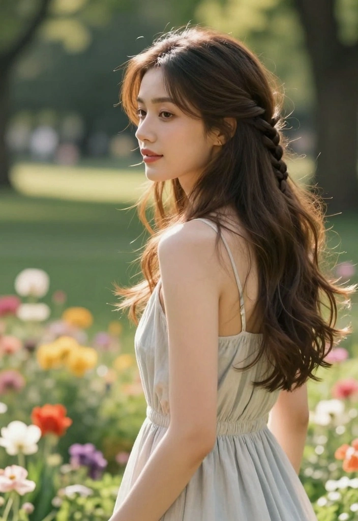 17 Long Layered Hair Ideas for Volume and Shape - 16. Layered Hair with a Side Braid 1