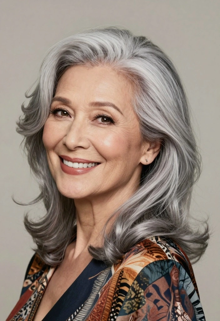 17 Older Women Hairstyles Ideas Classic Modern Blend - 14. Vibrant Silver or Grey 1