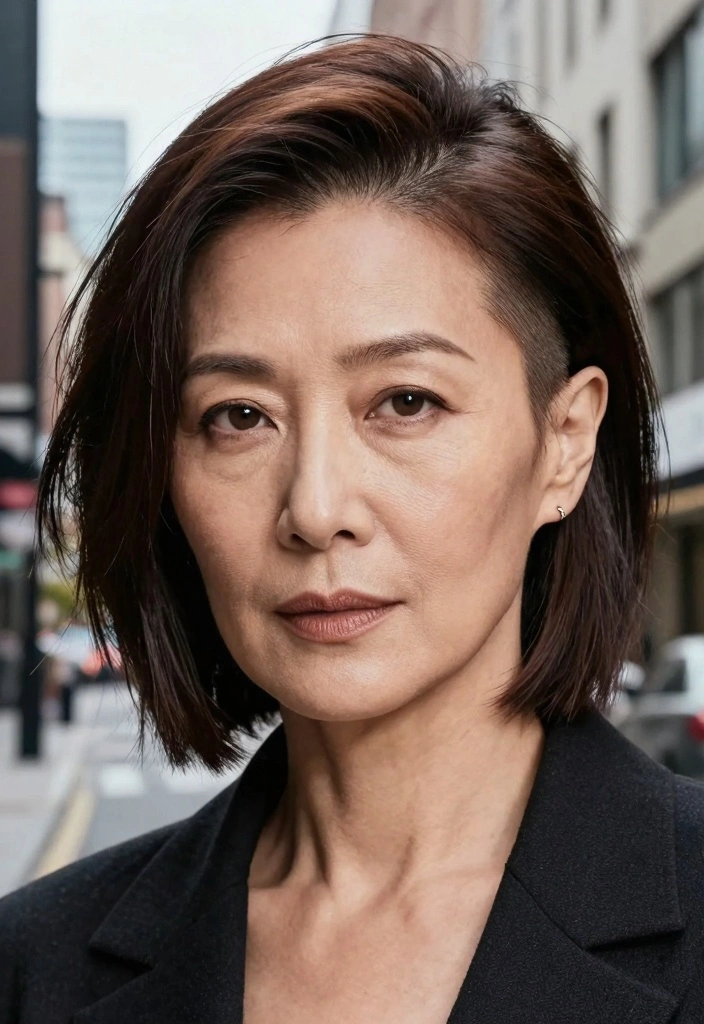 17 Older Women Hairstyles Ideas Classic Modern Blend - 16. Edgy Bob with Undercut 1