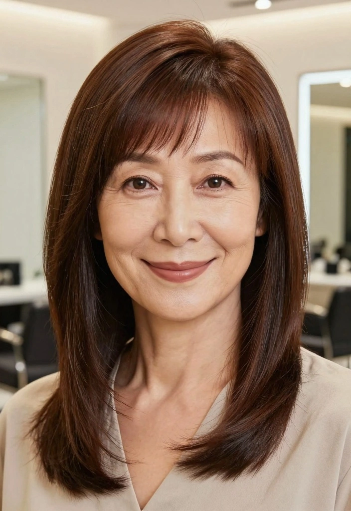 17 Older Women Hairstyles Ideas Classic Modern Blend - 6. Sleek and Straight 1