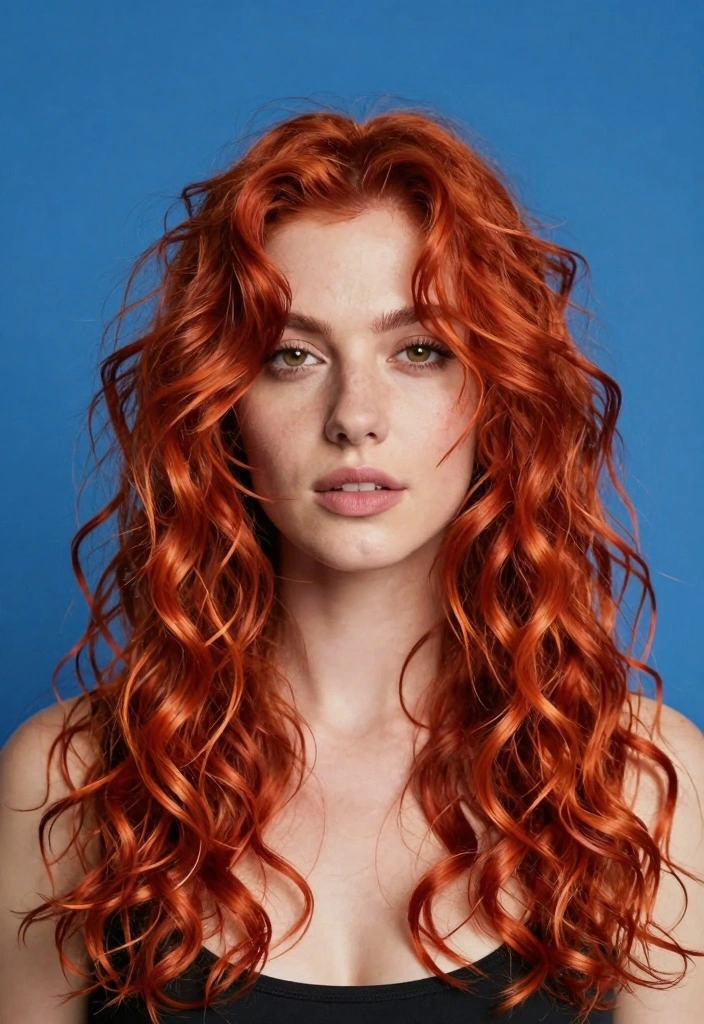 17 Red Wine Hair Color Ideas: Deep Luxe Tone - 12. Fiery Red Whirls 1