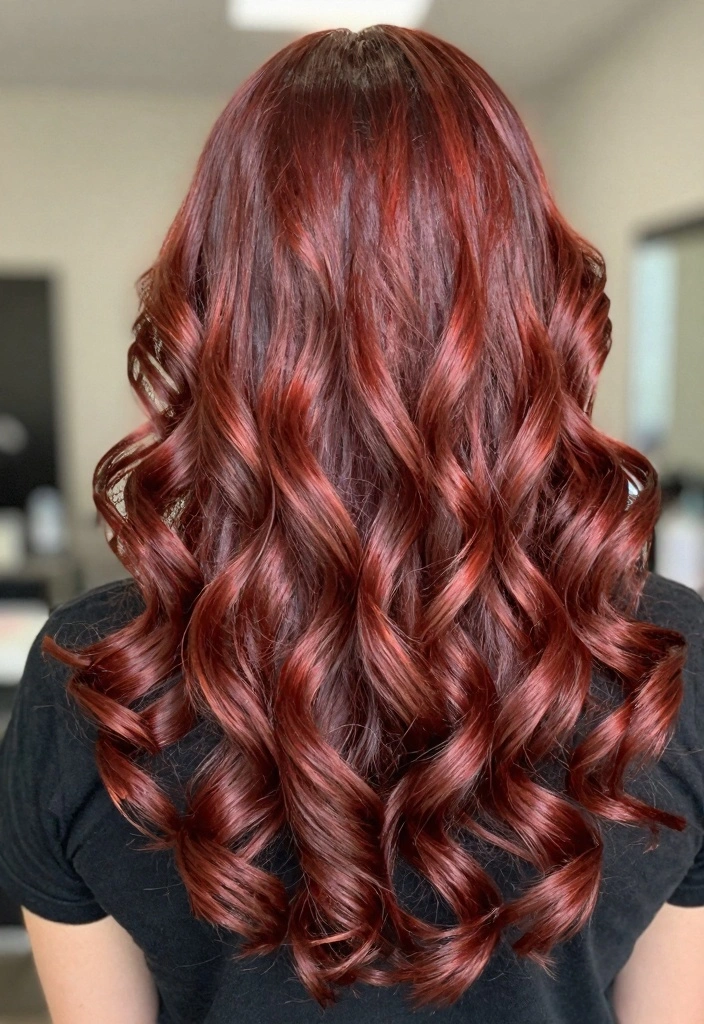 17 Red Wine Hair Color Ideas: Deep Luxe Tone - 13. Deep Red with Subtle Copper Undertones 1