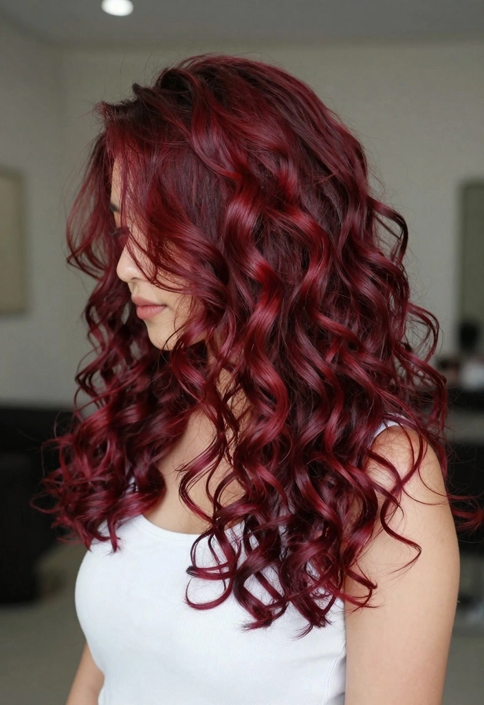 17 Red Wine Hair Color Ideas: Deep Luxe Tone - 17. Opulent Sangria 1