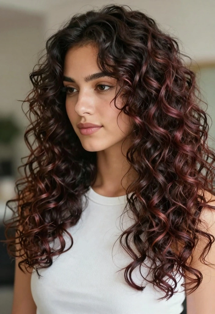 17 Red Wine Hair Color Ideas: Deep Luxe Tone - 5. Subtle Maroon Highlights 1