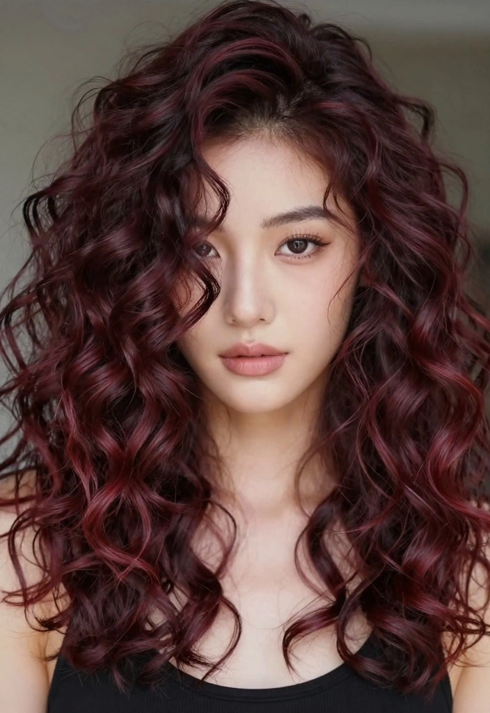 17 Red Wine Hair Color Ideas: Deep Luxe Tone - 6. Rich Wine Balayage 1