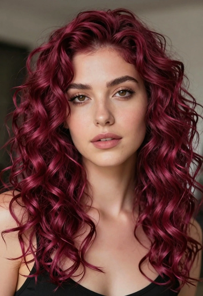 17 Red Wine Hair Color Ideas: Deep Luxe Tone - 7. Bold Magenta Wine 1