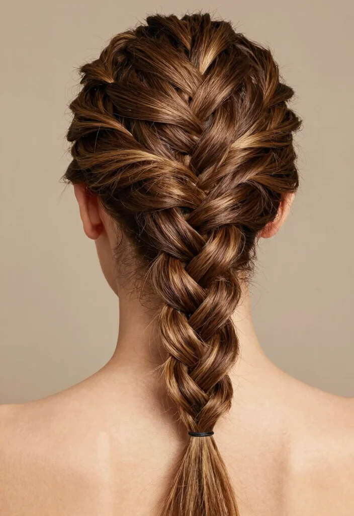 18 Elegant Long Hair Ideas for Women Over 50 - 13. Reverse Braid 1