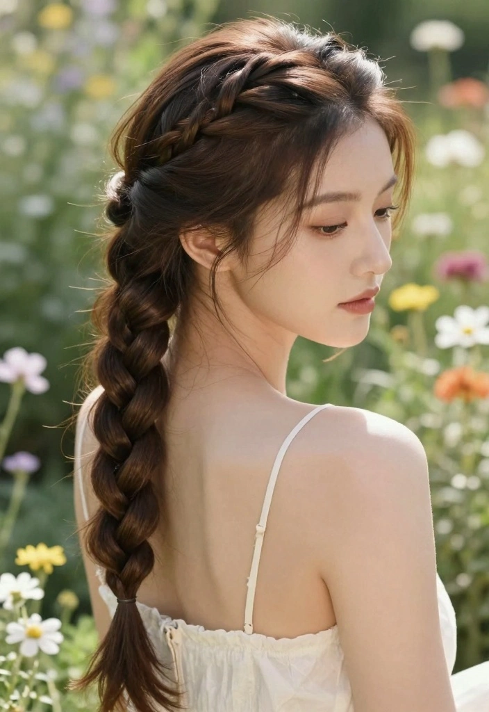 18 Elegant Long Hair Ideas for Women Over 50 - 15. Twisted Crown Braid 1