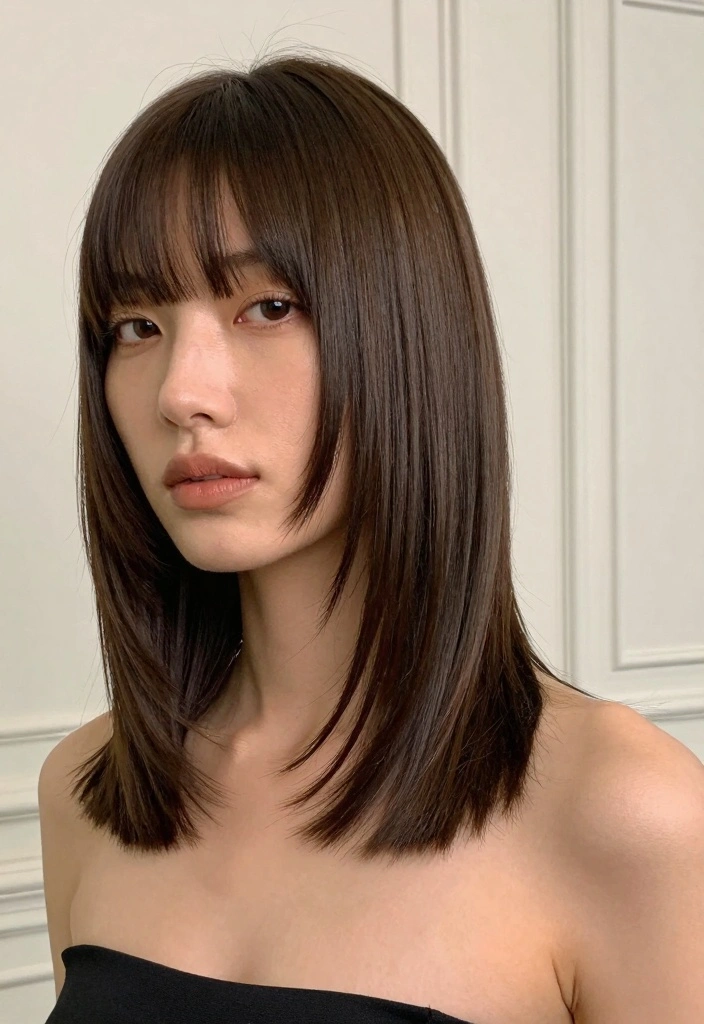 18 Elegant Long Hair Ideas for Women Over 50 - 16. Layered Bob with Long Front Pieces 1