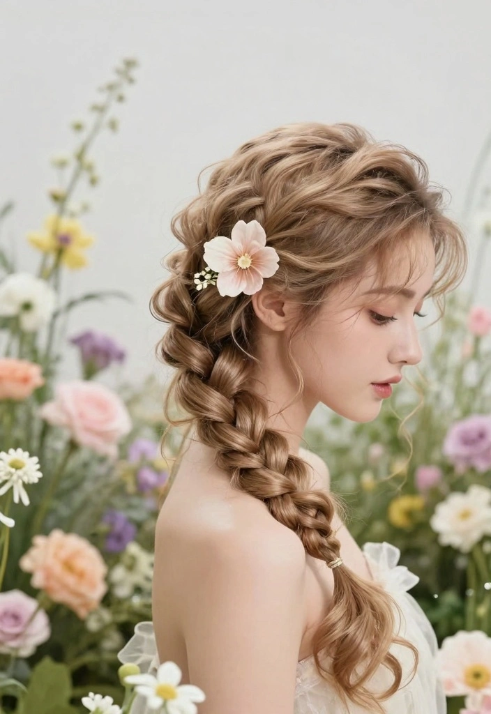 18 Elegant Long Hair Ideas for Women Over 50 - 18. Romantic Loose Braid 1