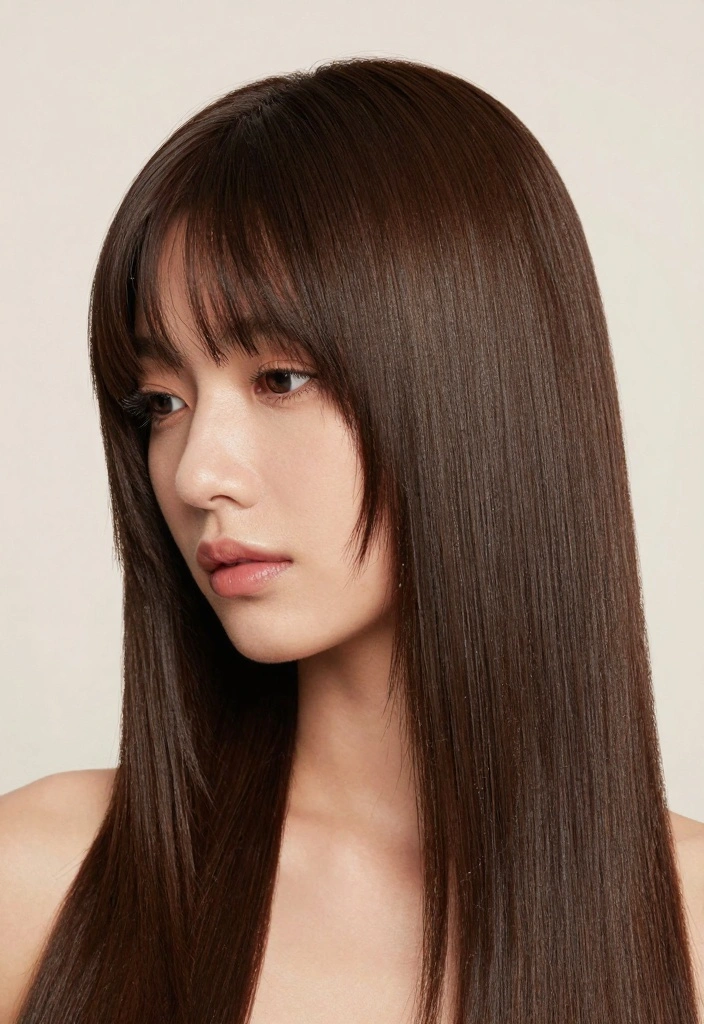 18 Elegant Long Hair Ideas for Women Over 50 - 4. Classic Straight Locks 1