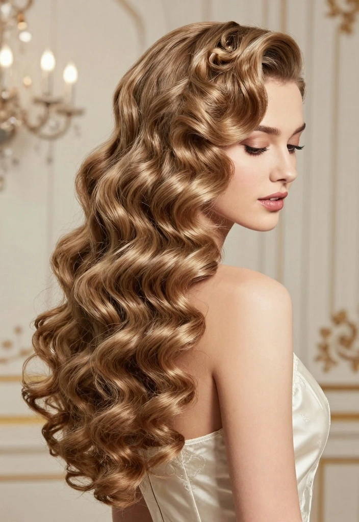 18 Elegant Long Hair Ideas for Women Over 50 - 8. Vintage Curls 1