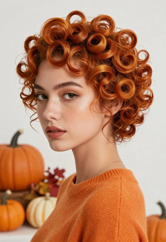 18 Fall Hair Color Ideas Trending Now - 11. Spiced Pumpkin 1