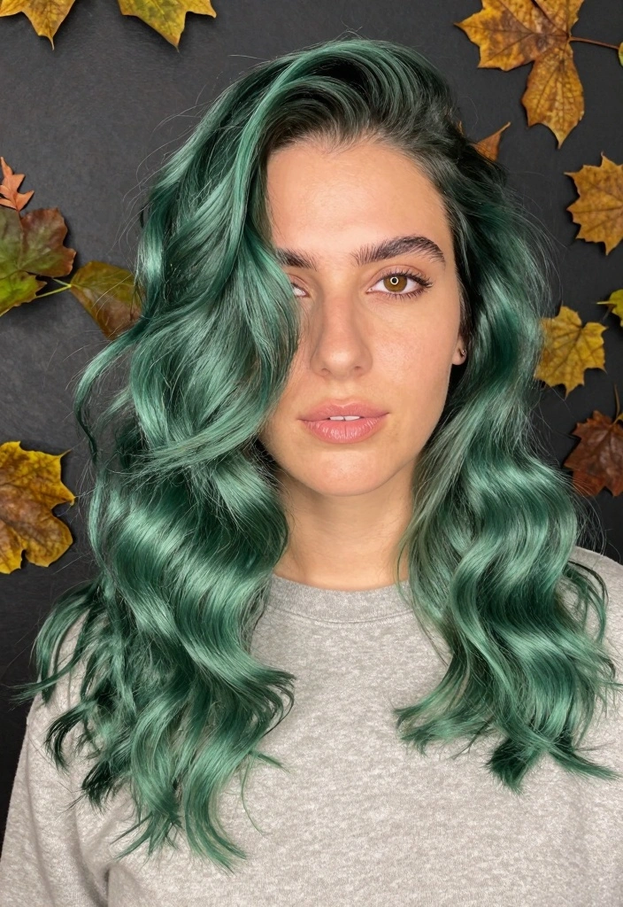 18 Fall Hair Color Ideas Trending Now - 18. Forest Green 1