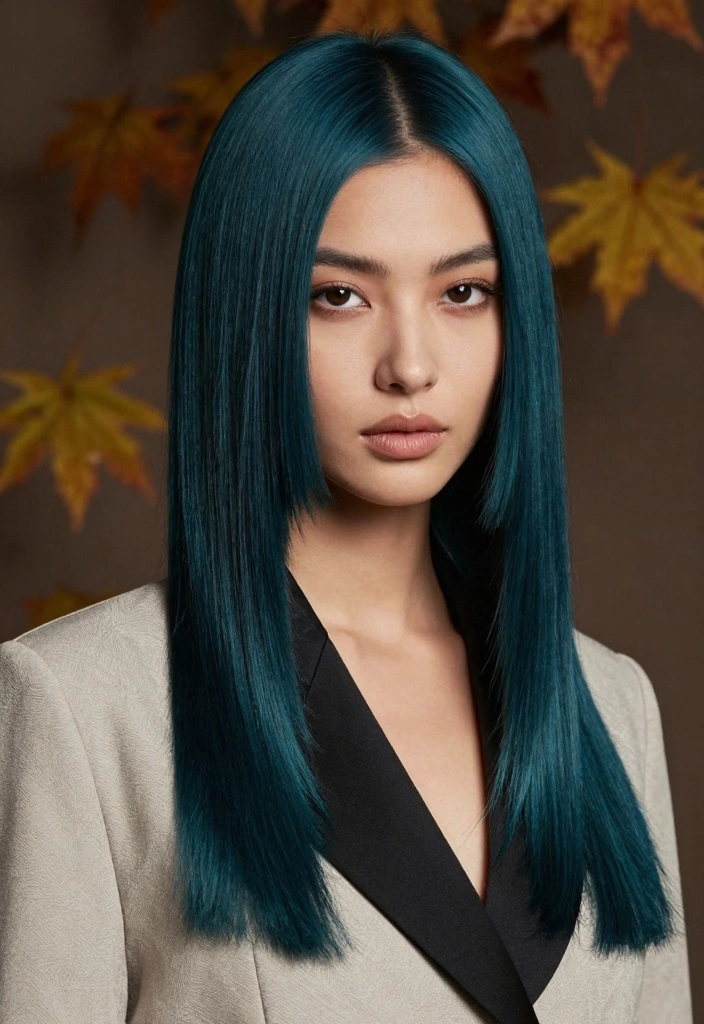 18 Fall Hair Color Trends Ideas You Will See Everywhere - 11. Deep Teal 1