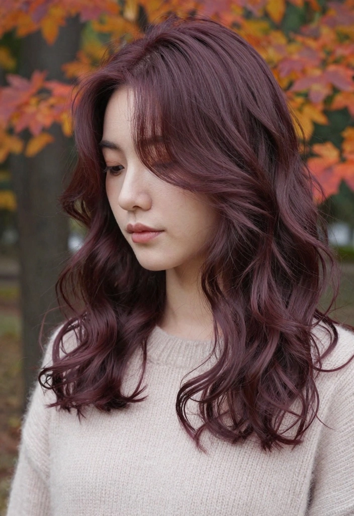 18 Fall Hair Color Trends Ideas You Will See Everywhere - 12. Subtle Plum 1