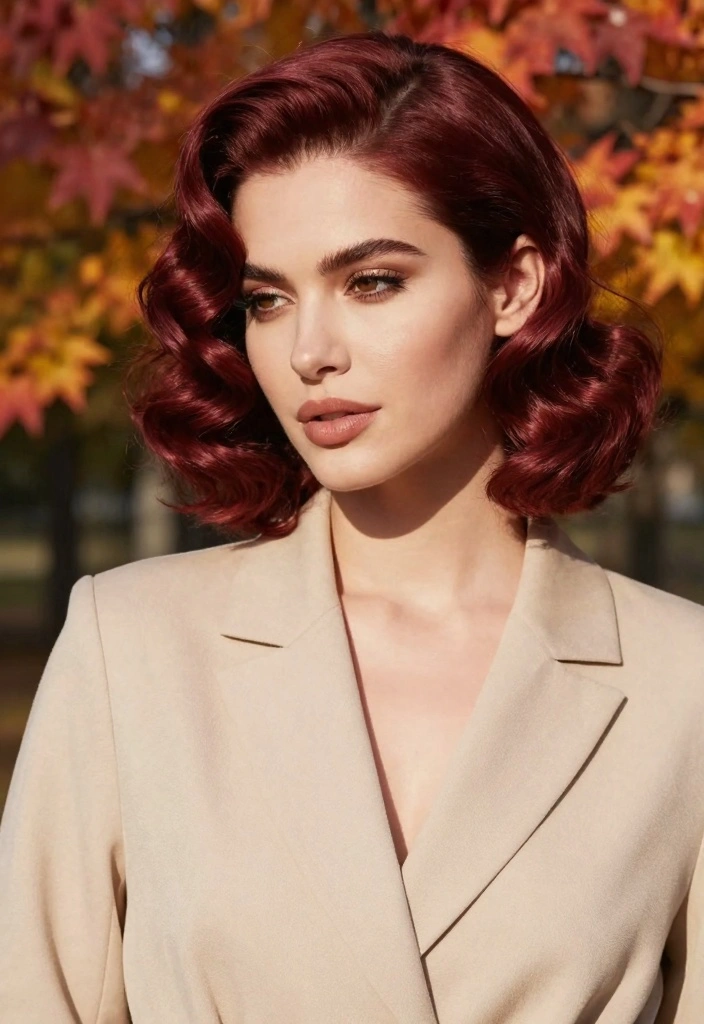 18 Fall Hair Color Trends Ideas You Will See Everywhere - 18. Bright Mahogany 1