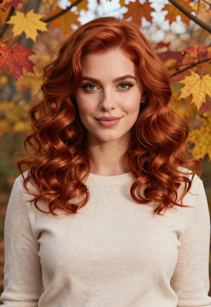 18 Fall Hair Color Trends Ideas You Will See Everywhere - 2. Bold Copper Red 1