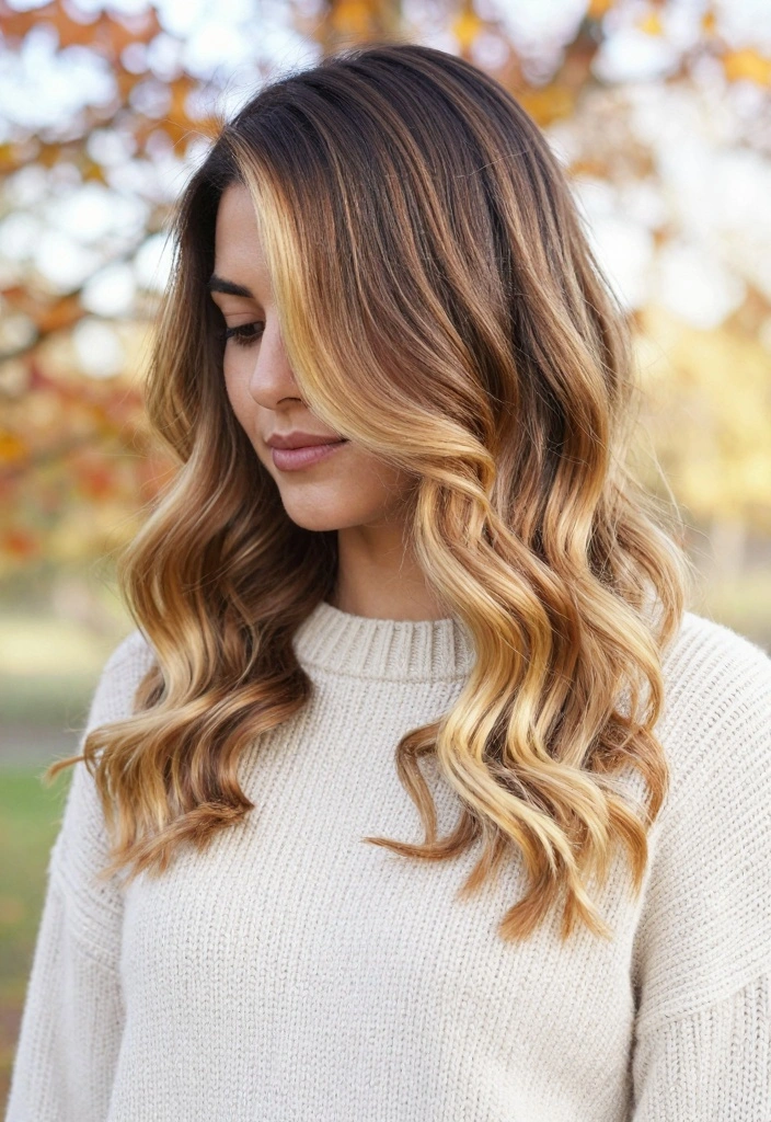 18 Fall Hair Inspo Ideas Save Worthy Looks - 10. Ombre with Earthy Tones 1