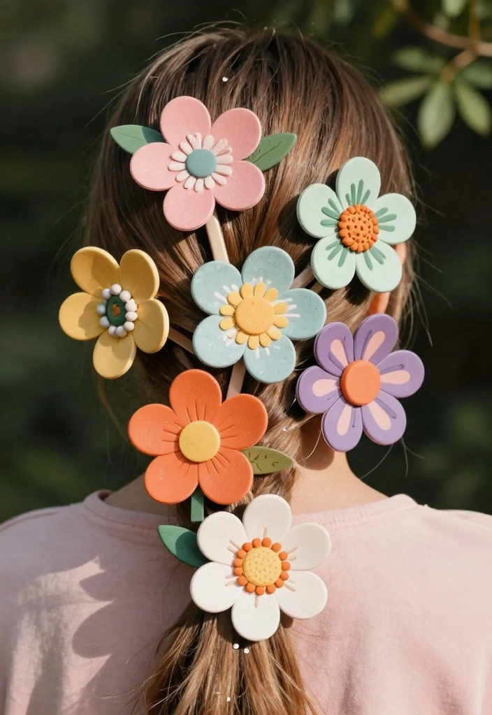 18 Hair Clip Ideas: Easy Stylish Accessory - 1. Biodegradable Flower Clips 1