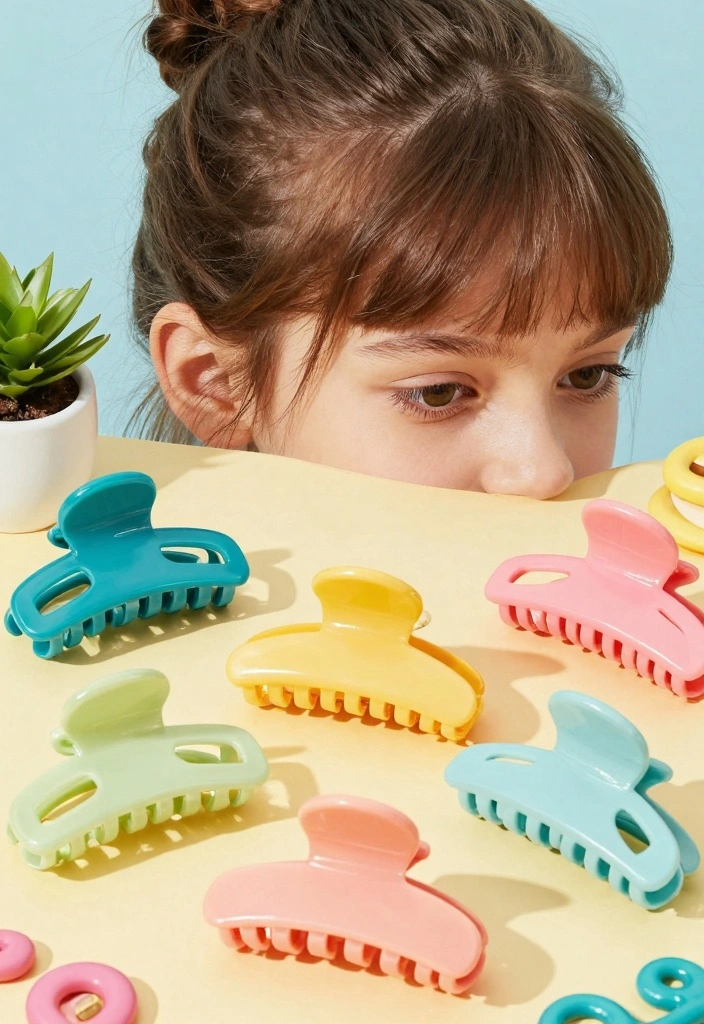 18 Hair Clip Ideas: Easy Stylish Accessory - 12. Eco-Friendly Plastic Clips 1