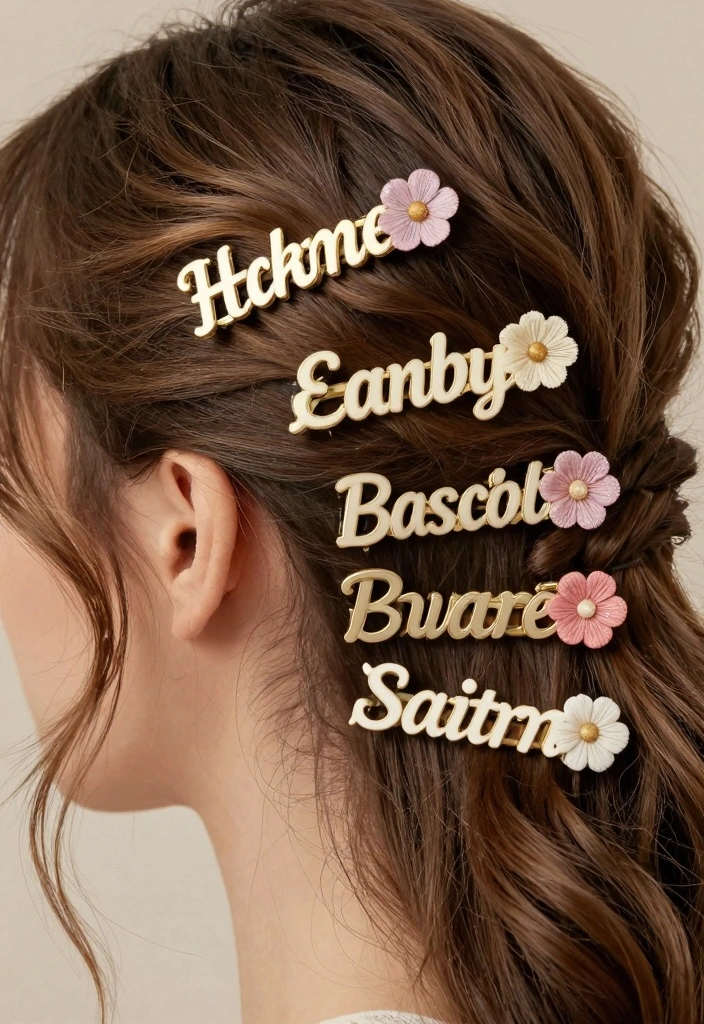 18 Hair Clip Ideas: Easy Stylish Accessory - 18. Personalized Hair Clips 1