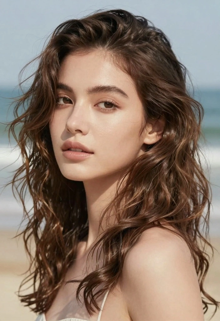 18 Hairstyles for Layered Hair Ideas: Movement and Volume - 1. Effortless Beach Waves 1