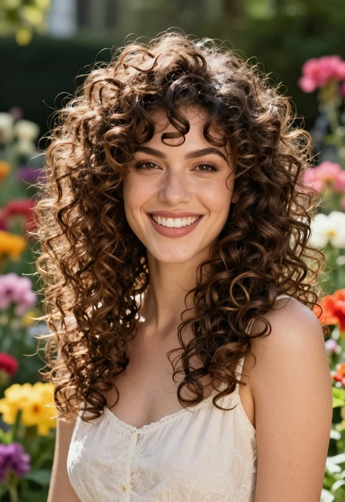18 Hairstyles for Layered Hair Ideas: Movement and Volume - 3. Bouncy Layered Curls 1