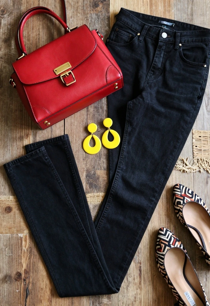 14 Black Skinny Jeans Outfit Ideas For Women That Always Work - 4. Statement Accessories 1