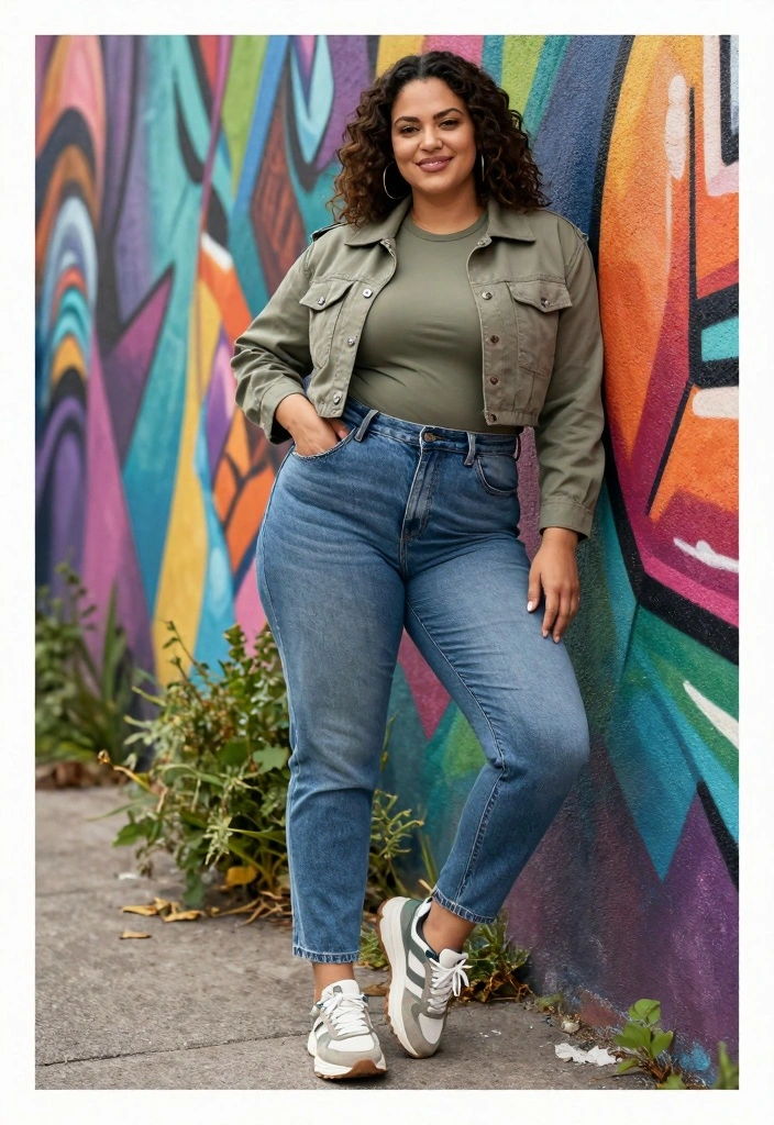 14 Cropped Jacket Outfit Ideas For Women With Balanced Proportions - 12. Effortlessly Cool with Cropped Utility Jacket 1