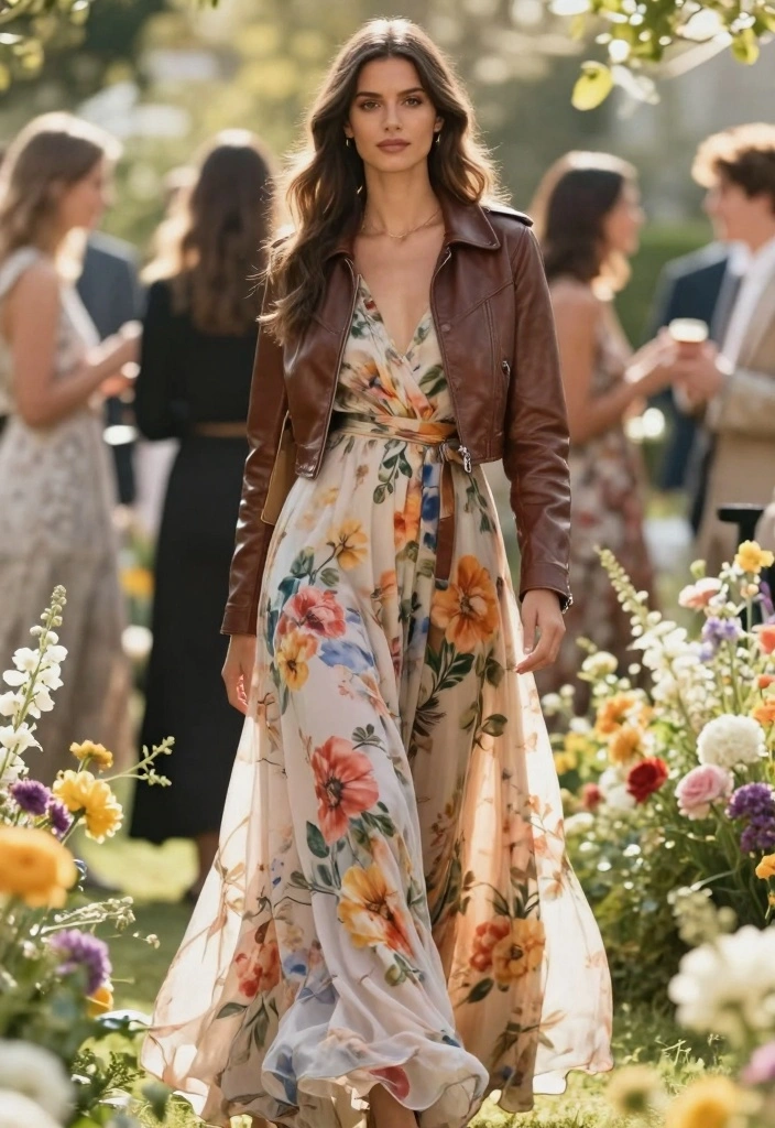 14 Cropped Jacket Outfit Ideas For Women With Balanced Proportions - 2. Layered Crop with a Maxi Dress 1