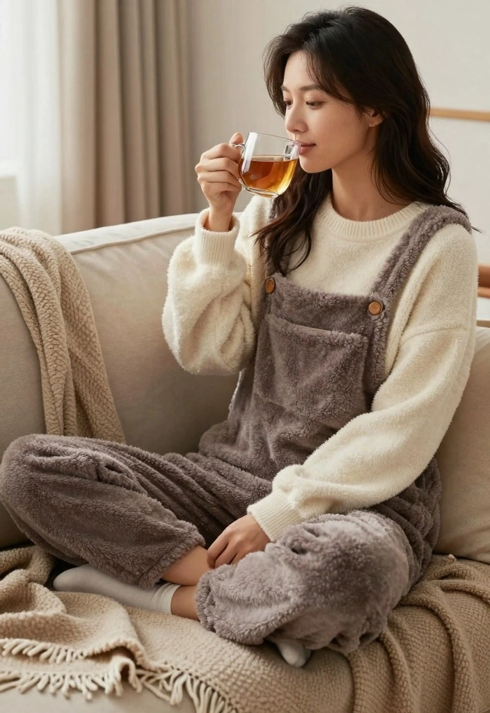 14 Winter Overalls Outfit Ideas For Women With Cozy Layers - 6. Fleece-Lined Overalls for Extra Comfort 1