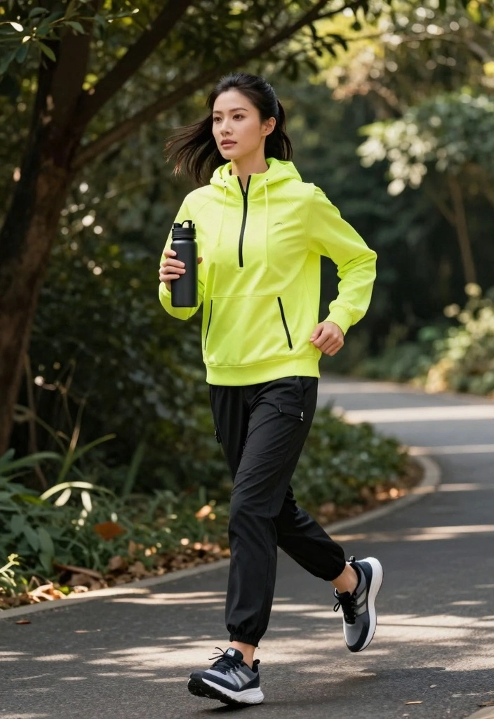 15 Black Parachute Pants Outfit Ideas For Women With Street Style - 3. Sporty Vibes: Hoodie and Trainers 1