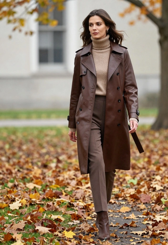 15 Brown Leather Jacket Outfit Ideas For Women With Classic Edge - 4. Layered for Fall 1