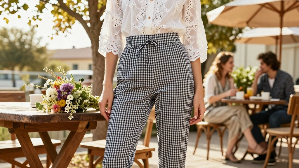 15 Gingham Pants Outfit Ideas For Women With Vintage Charm