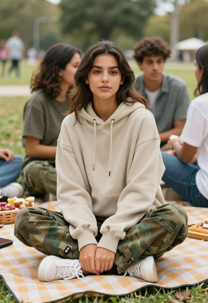 15 Military Pants Outfit Ideas For Women With Utility Vibes - 9. Weekend Chill with a Hoodie 1