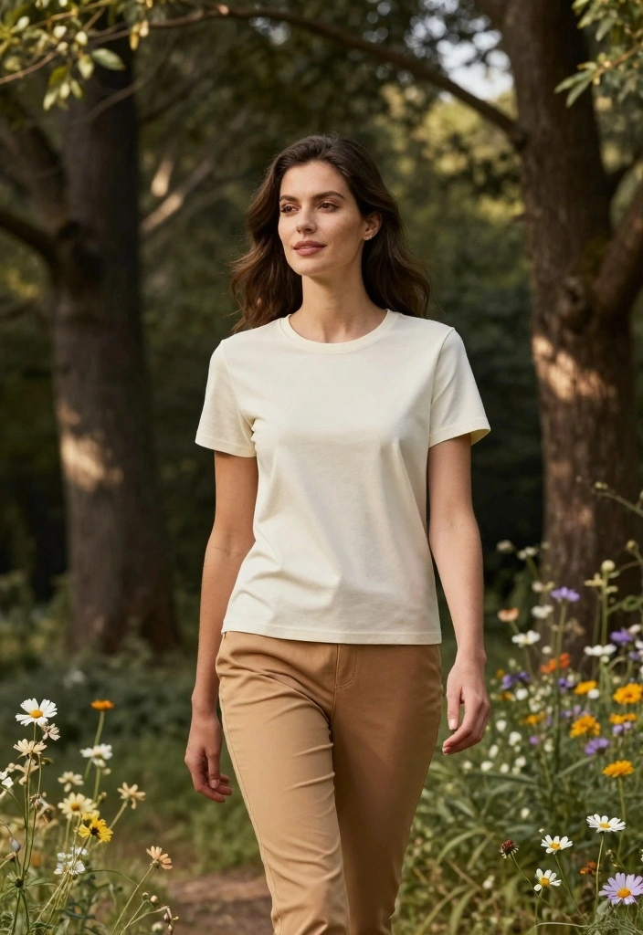 15 Tan Pants Outfit Ideas For Women With Clean Neutrals - 14. Nature Walk Comfort 1