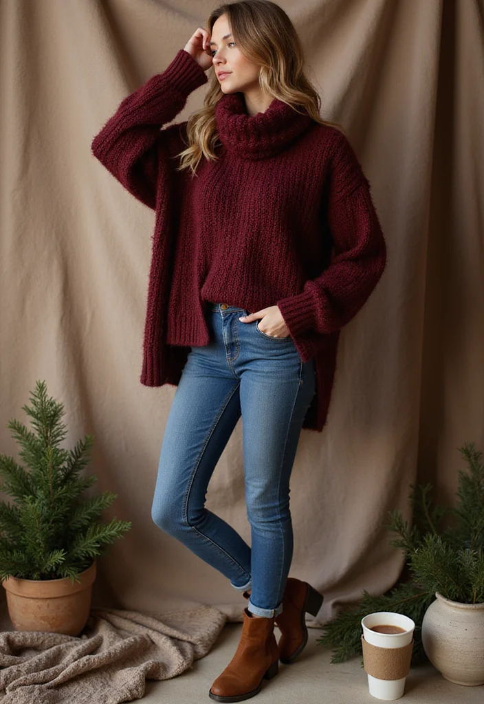 15 Winter Outfit Ideas For Women That Feel Stylish And Warm - 1. The Essential Oversized Knit Sweater 1