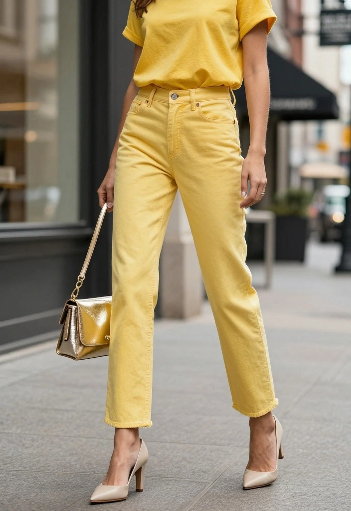15 Yellow Jeans Outfit Ideas For Women That Stand Out - 13. Monochromatic Yellow Look 1