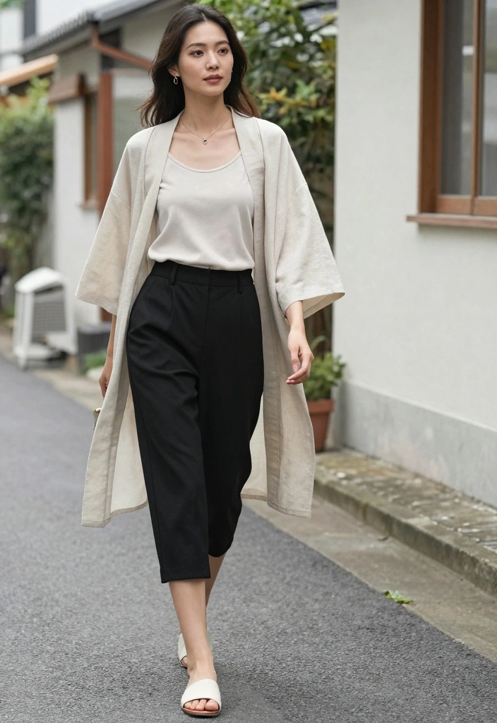 16 Black Capri Pants Outfit Ideas For Women For Warm Days - 11. Minimalist Approach 1