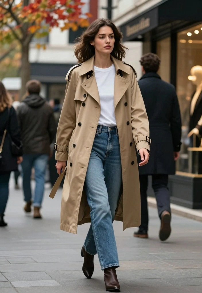 16 Fall Aesthetic Outfit Ideas For Women You Will Love - 14. Classic Trench Coats 1