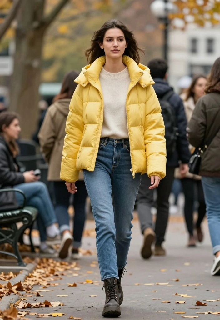 16 Fall Aesthetic Outfit Ideas For Women You Will Love - 8. Layered Puffer Jackets 1