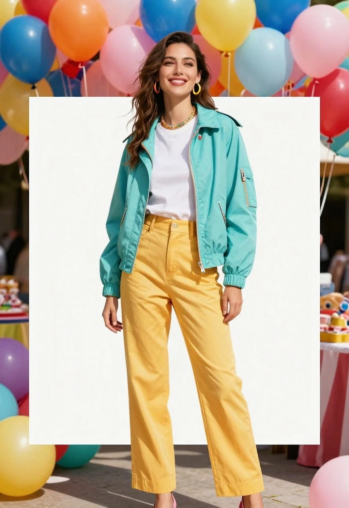 16 Harrington Jacket Outfit Ideas For Women With Retro Style - 16. Colorful and Cheerful 1