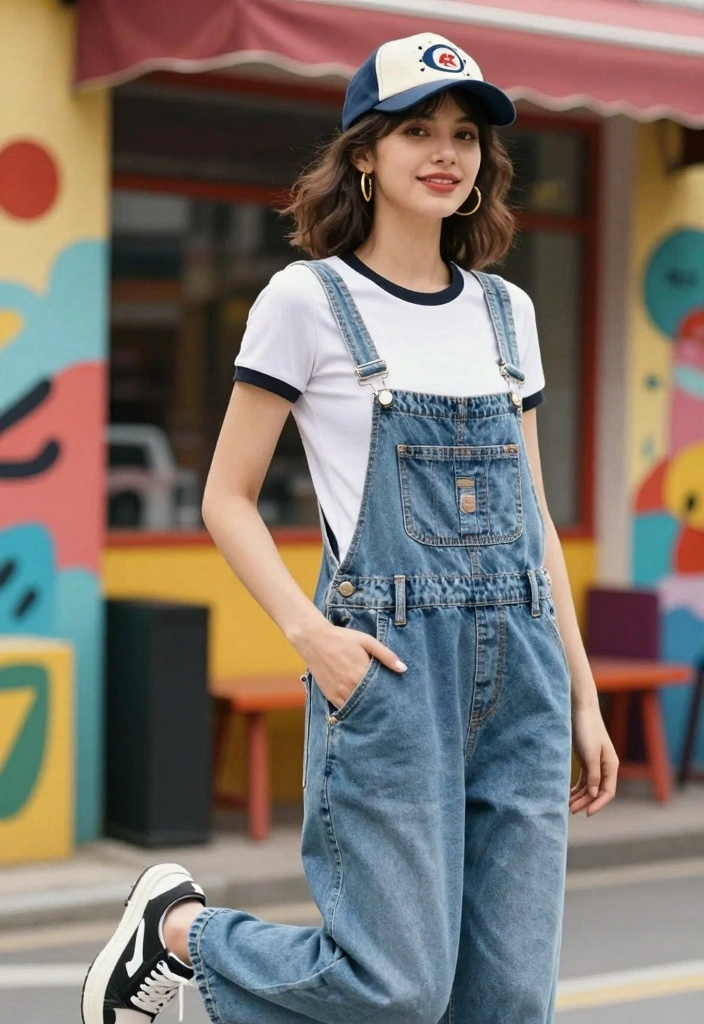 16 Jean Outfit Ideas For Black Women With Confident Style - 9. The Ultimate Denim Overalls 1
