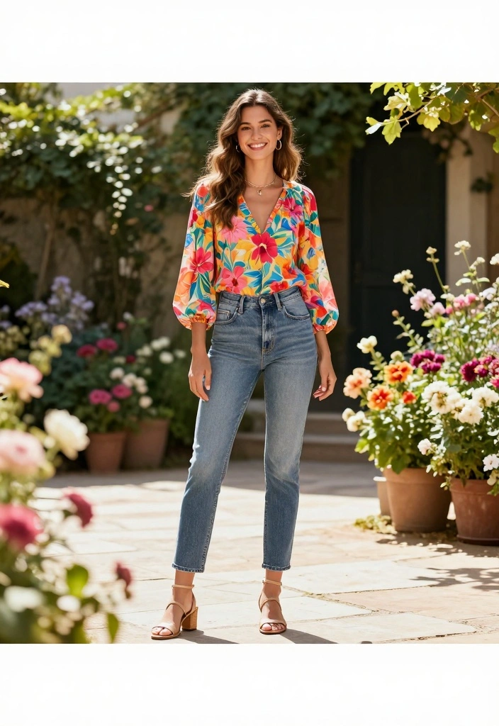 16 Miss Me Jeans Outfit Ideas For Women With Western Glam - 6. Floral Flair 1