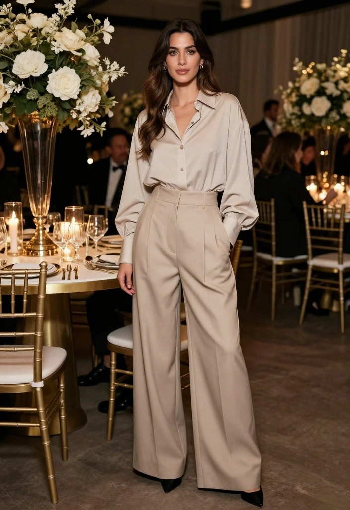 16 Oversized Pants Outfit Ideas For Women With Relaxed Fit - 15. Timeless Elegance 1