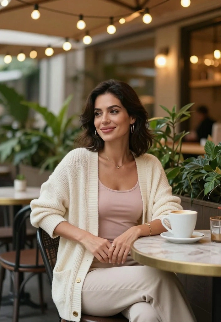 12 Pink Tank Top Outfit Ideas for Women That Work Beyond the Gym - 5. Layered Look: Pink Tank Top with Open Cardigan 1