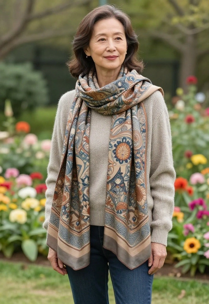 14 Grandma Core Outfit Ideas for Women That Look Vintage Not Dated - 12. Layered Look with Scarves 1