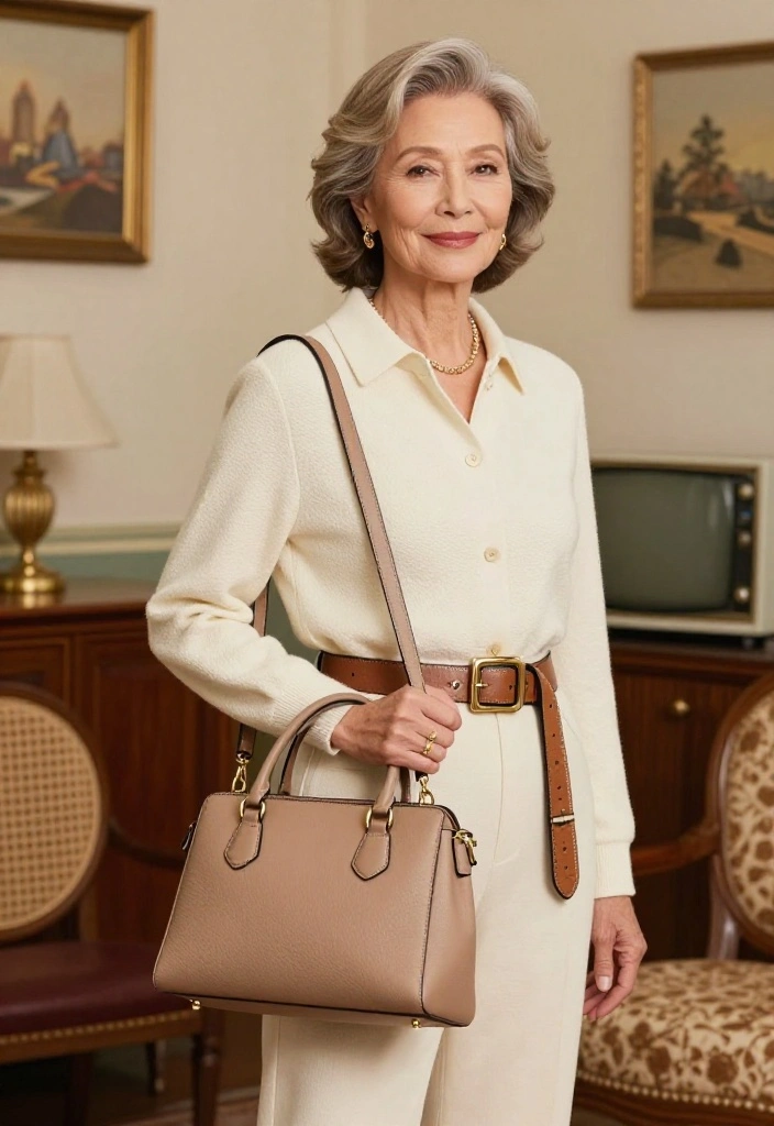 14 Grandma Core Outfit Ideas for Women That Look Vintage Not Dated - 14. Timeless Accessories: Handbags and Belts 1