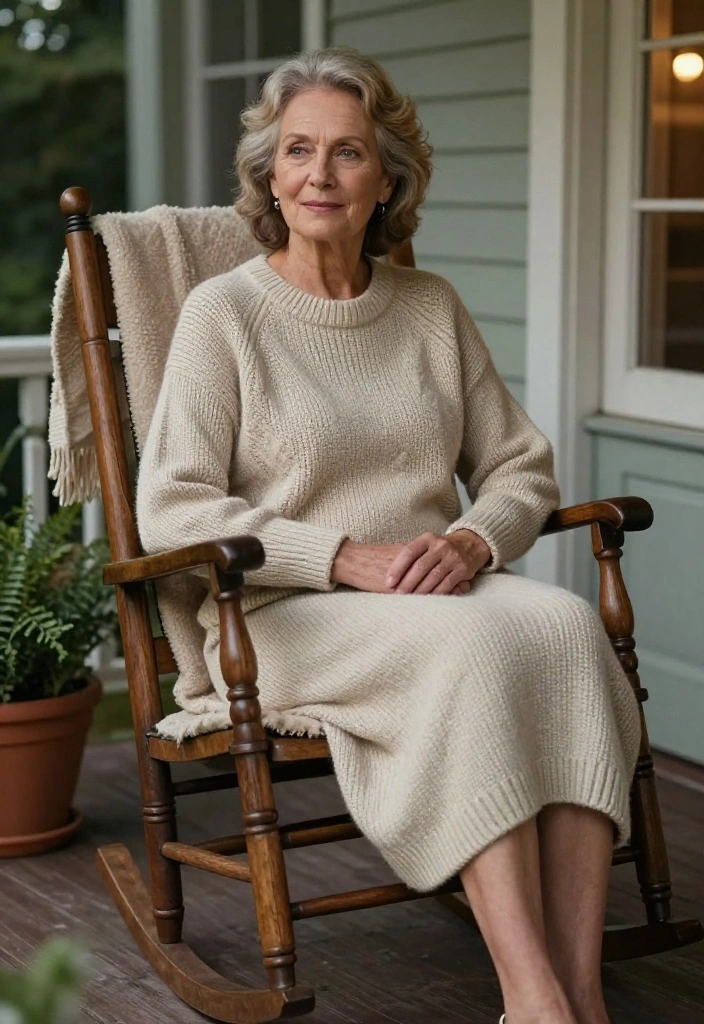 14 Grandma Core Outfit Ideas for Women That Look Vintage Not Dated - 5. Knit Sweater Dress 1